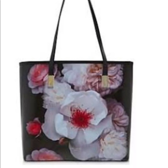 Ted Baker Chelsea Small Leather Tote Floral Design - Picture 1 of 7